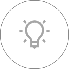 Light bulb icon representing UI/UX design for intuitive and smooth user experience