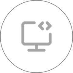 Desktop monitor icon representing website development